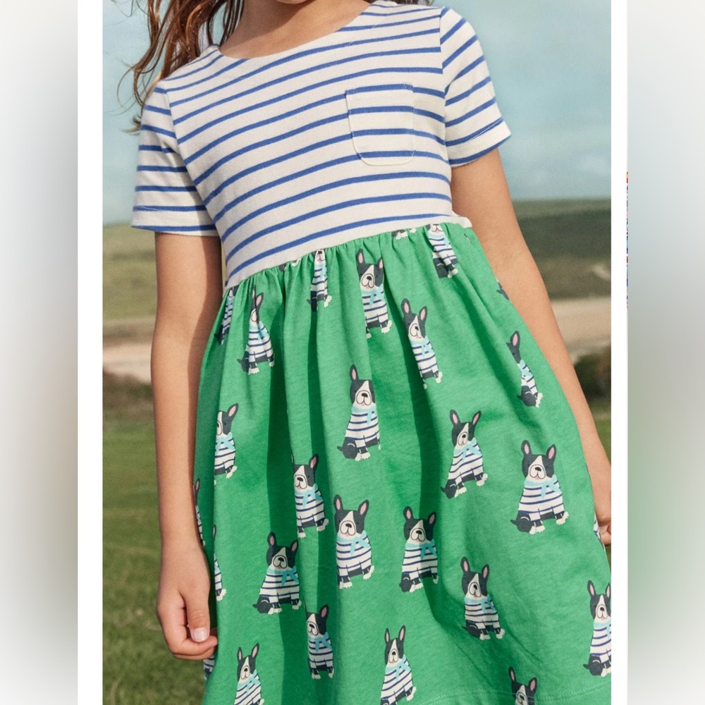 Mini Boden Black and White Casual Sundress